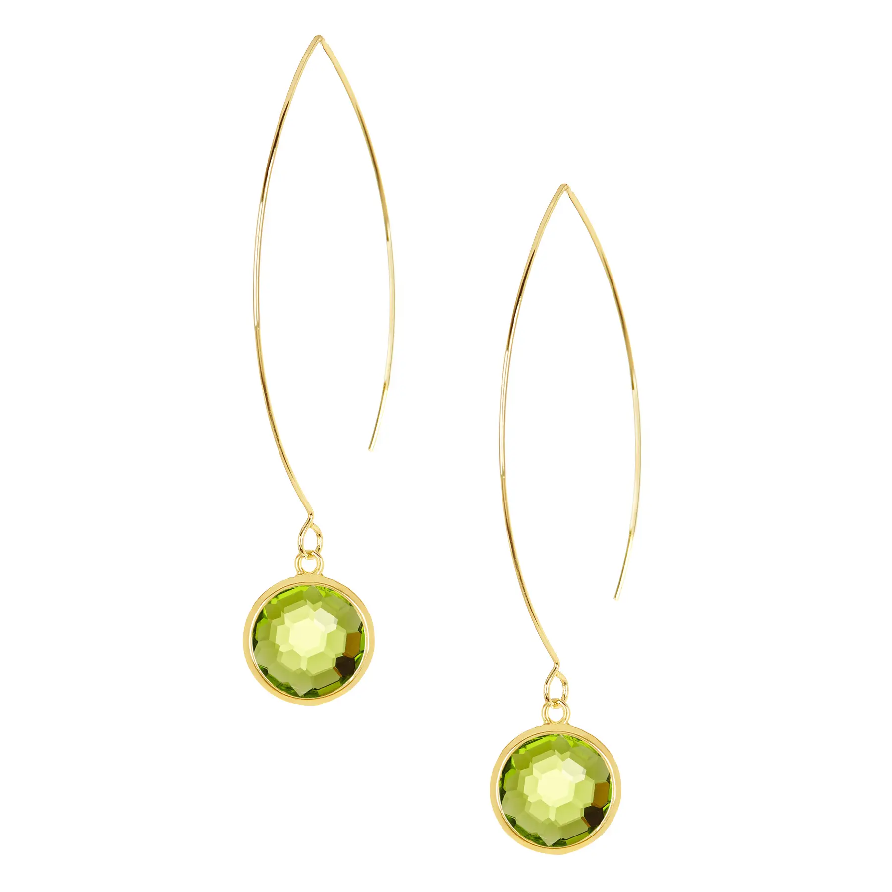 Peridot Crystal Drop Earrings Accessories Women