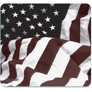 212 MAIN US Flag Print Mouse Pad, Durable Computer Accessory with Rubber Base & Cloth Top for Home Office Use