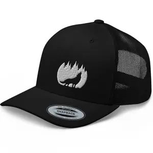 RIVEMUG Animal | Wolf Trucker Hat | Curved Bill | Mid Crown | Adjustable Mesh Snapback Cap for Men and Women