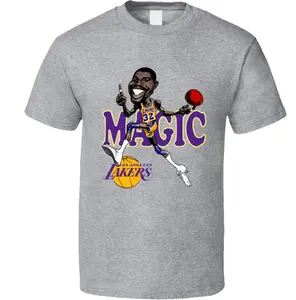Magic Johnson Retro Basketball Team Caricature T-shirt, Unisex Gift