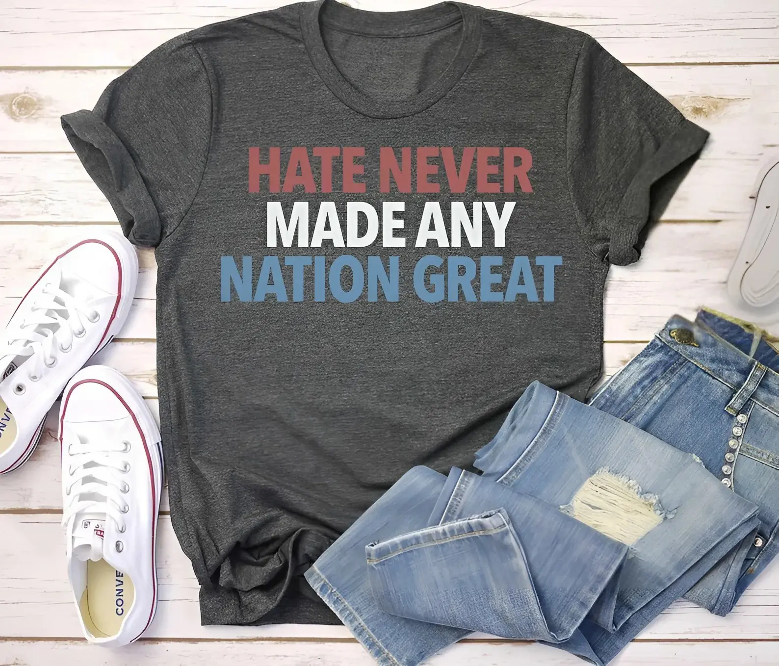 Hate Never Made Any Nation Great Shirt, Racial Equality Shirt, Activist Shirt, Anti-Racism Shirt, Social Activist Shirt.