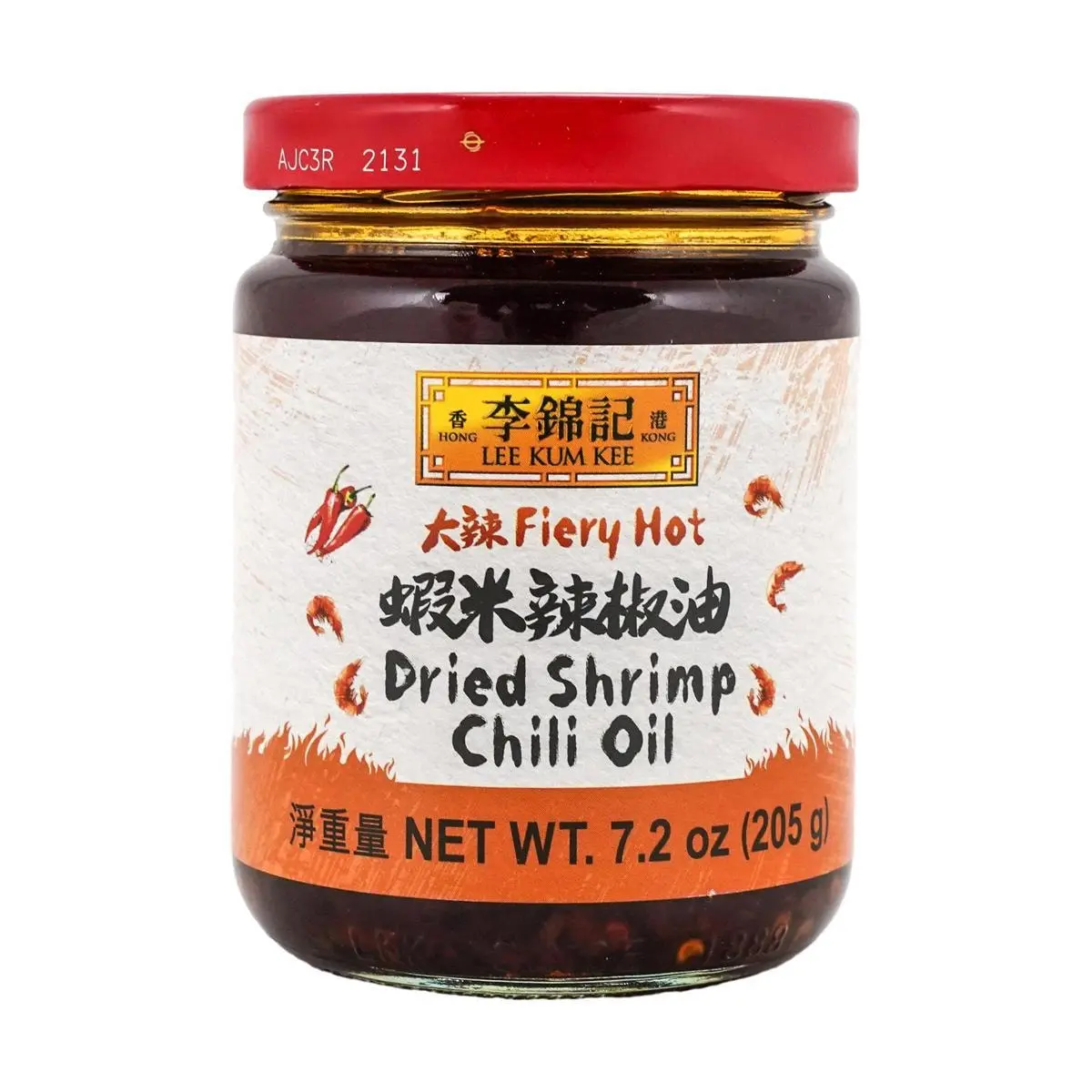 Lee Kum Kee Hong Kong Extra Spicy Shrimp Chili Oil 205g - Authentic Flavor for Noodles, Dumplings & Stir-fries