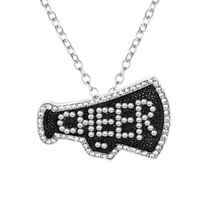 Cheerleading Theme Necklace Adjustable Collarbone Chain For Women And Teens