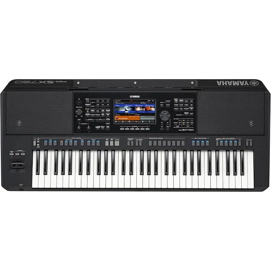 Yamaha PSR SX720 61-Key Arranger Keyboard, Multiple Styles and Voices, Assignable Live Control Knobs PSRSX720