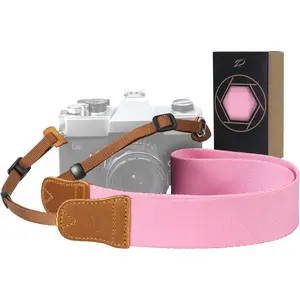 Camera Straps - Double Layer Crazy Horse Cowhide ,1.5" Wide Pure Cotton Woven Camera Straps,Adjustable  &  Strap for DSLR Cameras,  for Photographers