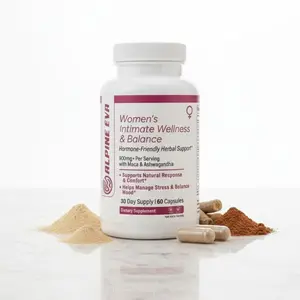 Alpine Eva Women's Intimate Wellness & Balance Hormone-Friendly Herbal Support 900mg Per Serving with Maca & Ashwagandha 30 Day Supply 60 Capsules
