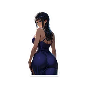 Cute Anime Girl Sticker, Nico Robin Inspired, Anime Viral, Glossy Paper Finish, Vibrant Colors, Durable Vinyl, Easy Application, Perfect for Laptops and Journals