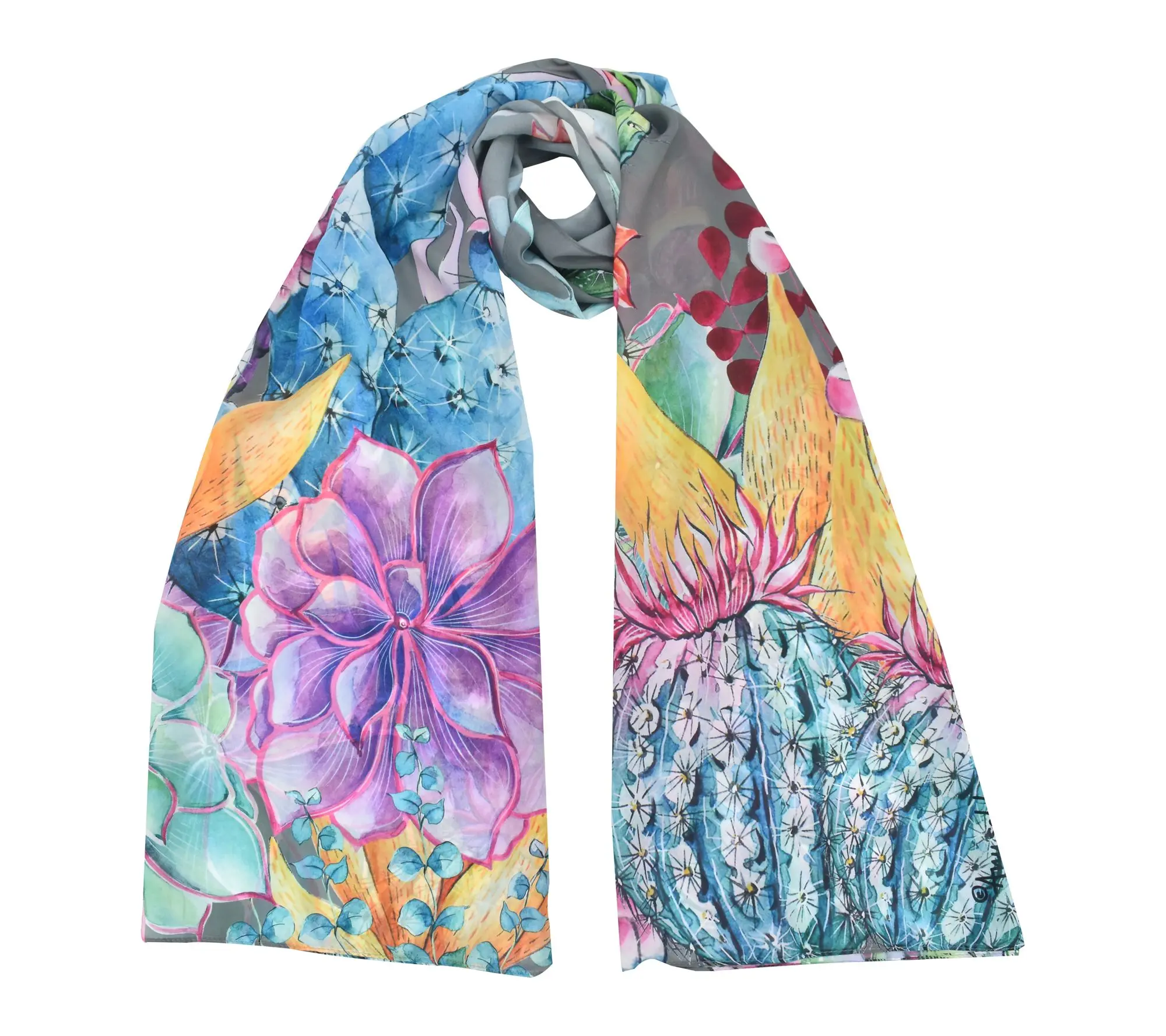 Anuschka Printed 24" x 72" Chiffon Scarf Anuschka Printed 24" x 72" Chiffon Scarf