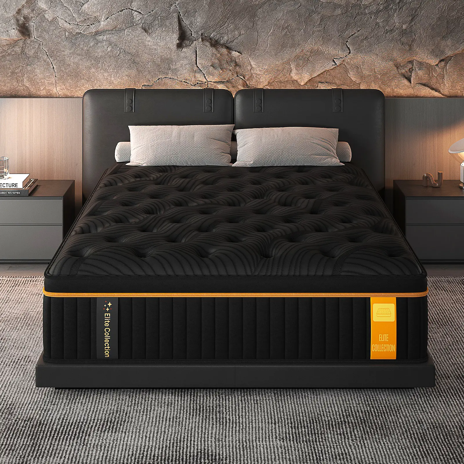 14 Inch Gel Memory Foam Hybrid Mattress Medium Firm Support Twin Full Queen King Size, Independent Pocket Coils Movement Isolation, Edge Anti-Sagging, Breathable Cool Top, Easy to install, Mattress is in the box.