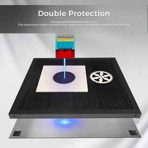 New Honeycomb Laser Bed 400 400mm 15 8in X 15 8in 500m 500m 17 9in 17 9in Honeycomb Working Table With Aluminum Plate For Laser Engraver And Cutter Machine Honey Panel For Heat Dissipation Table Protection Smooth Edge Cut | Shop Now For Limited-time
