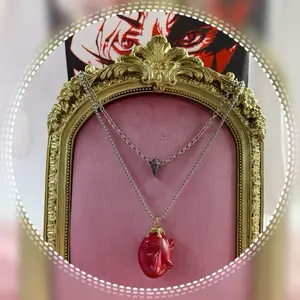 BERSERK Griffith Femto Behelit Kawaii Coquette Visual Kei Jfashion Vkei Gothic Lolita Anime Manga Layered Necklace