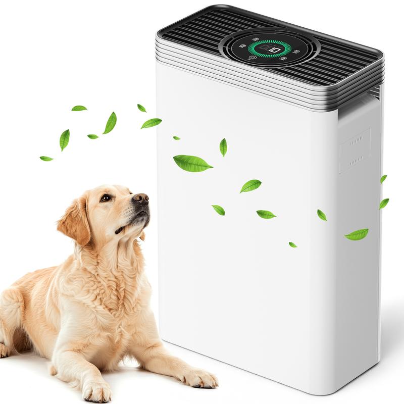 VUSIGN Home Air Purifier with App Control, H13 HEPA 3-Stage Filtration, Odor & 99.97% Particle/Allergen Removal, 1100 Ft² Coverage (1800 Ft² in 1 Hr), Washable Pre-Filter, Real-Time PM2.5 Monitor, Whisper-Quiet Sleep Mode