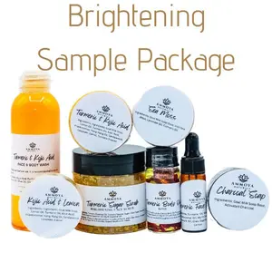 The Ultimate Glow Tester Kit - Sample Pack for Skin Care Lovers - Moisture, Lemon Brightening Body Care Discoloration Turmeric  Radiant Sugar