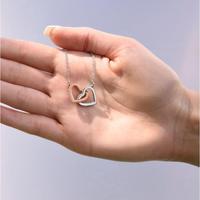 Interlocking Heart-Gold-14k White