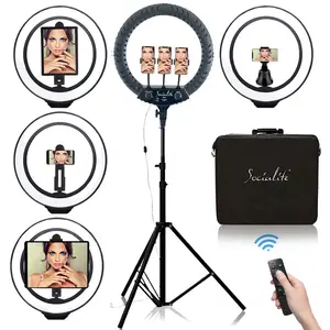 Socialite Ultra Elite 18" Ring Light w/ Auto Face Tracking | Hands-Free Content & TikTok LIVE Setup - The Ultimate in Content Creator Lighting