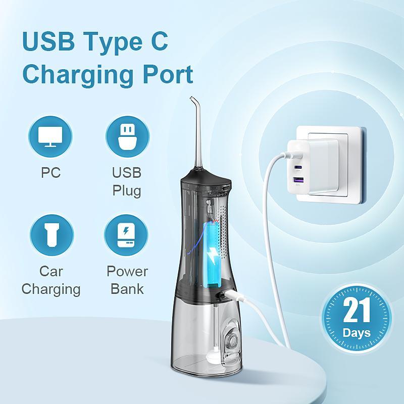 Operan Dental Water Flosser with 4 Modes Oral Cleaning and Nozzle Rechargeable Portable Cordless Oral Irrigator for Home and Travel, Electric Tooth Cleaner Kits,  Traditional Cleanser#TikTokShopBlackFriday