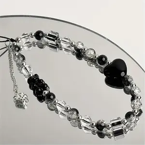 Cute Bear & Heart Design Phone Chain, Anti-lost Phone Lanyard, Fashion Phone Strap for Women & Girls, Cell Phone Charm, Mobile Phone Decoration Accessories