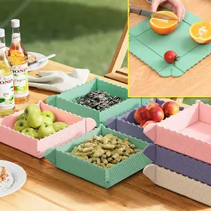 1pcs Collapsible Silicone Camping Bowl - Portable Magic Foldable Dish for Hiking Picnics & Road Trips, Hot/Cold Safe, Space-Saving Camping Essential for Backpacking & Outdoor Adventures, Camping Kitchenware