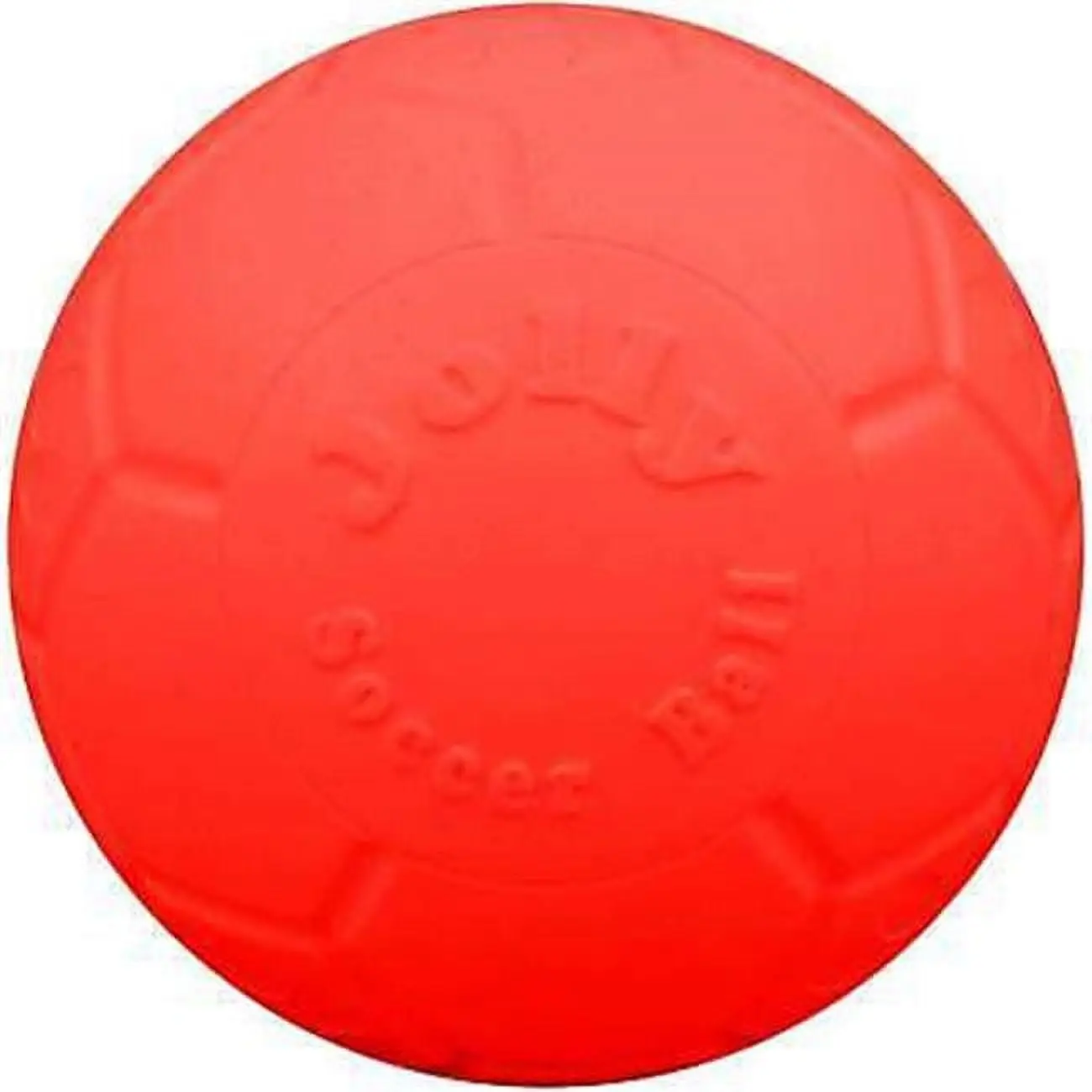 Jolly Pets Horsemens Pride JB72081 Indestructible Vanilla Scented Push-N-Play Soccer Ball - Orange, 8 in. - Encourages Healthy Exercise for Dogs, Water Play