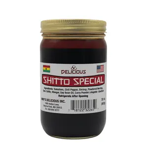 Shito, 32oz (shitto, pépé sauce, pepper sauce, ata dindin, sauce pimentée aux fruits de mer)