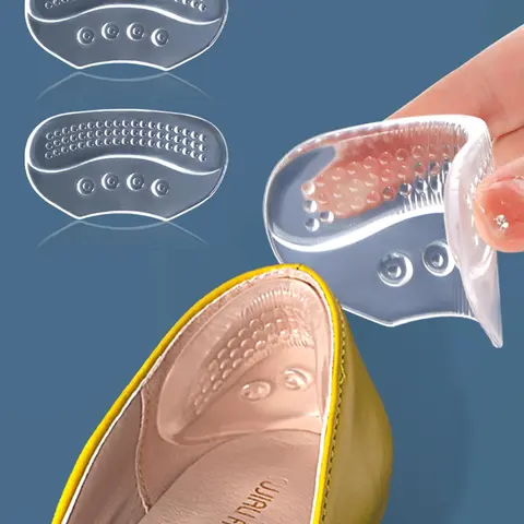 Silicone Heel Protector Pad, Anti-slip Heel Sticker, Shoe Accessories for Women High Heels, Size Conversion Half Size Gel Insert, Non Slip Protector, Insoles