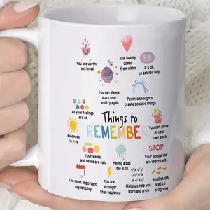 2026  1pc of a Fun Mug for Coffee Or Juice, Featuring Positive Thoughts, with a Capacity of 11 Ounces Or 360 Milliliters, Perfect As a Gift