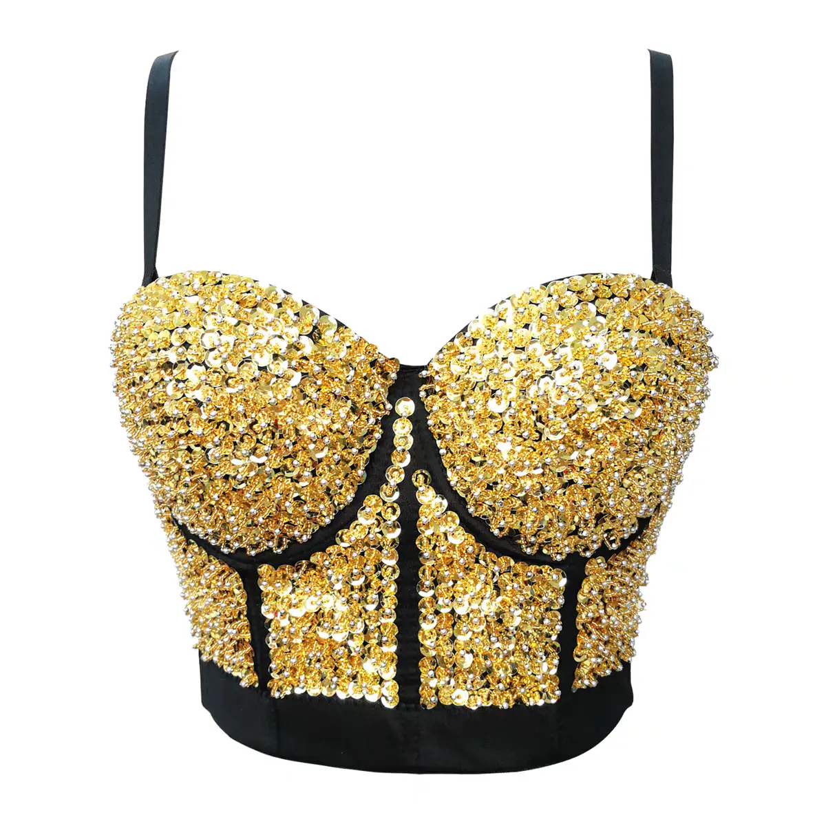 Women's Pearlized Gold Adjustable Hook & Eye Button Shapewear Top, Tummy Control Shaping Corset, Women's Shapewear for All Seasons, Waist Trainer