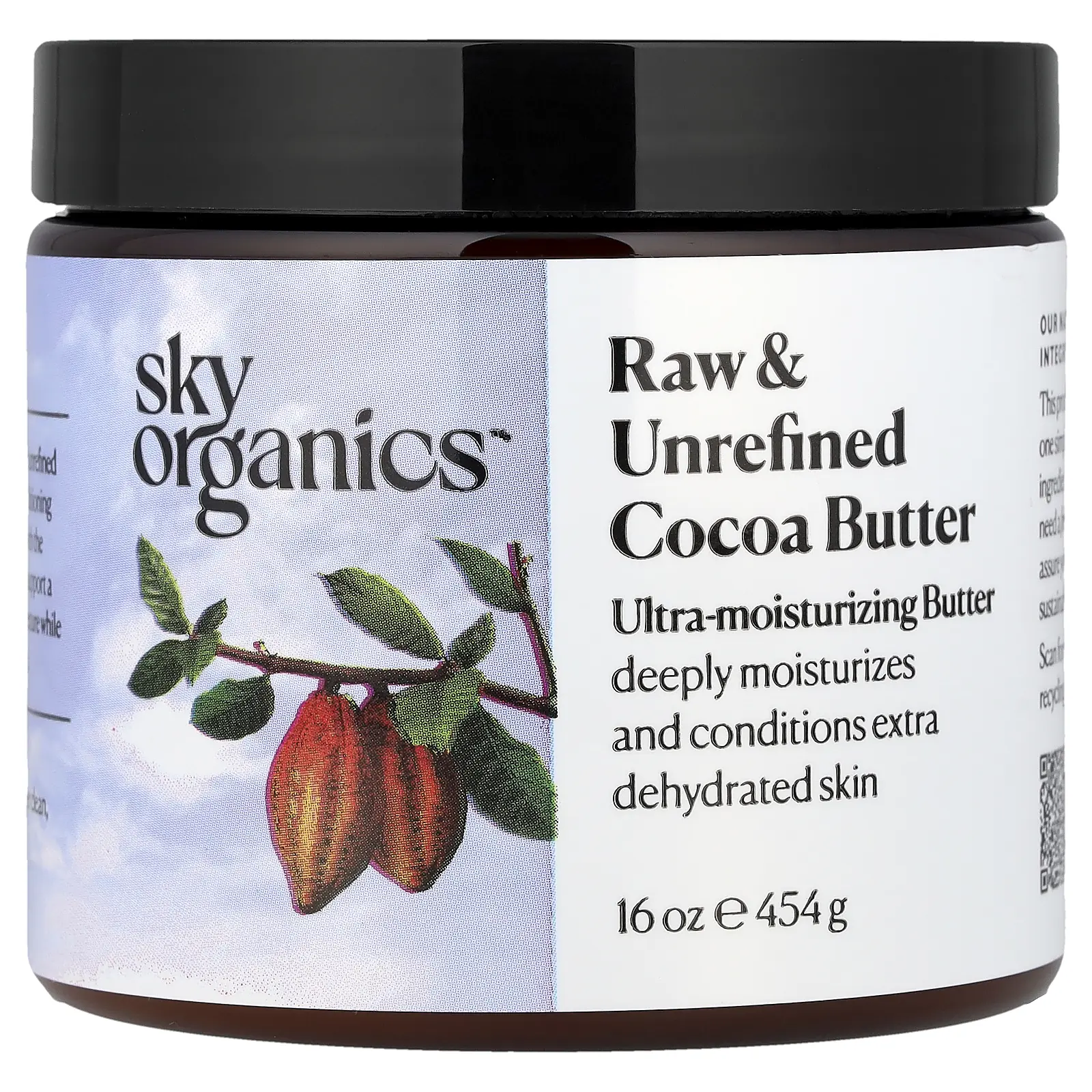 Sky Organics Raw & Unrefined Cocoa Butter, 16 oz (454 g) Sky Organics Raw & Unrefined Cocoa Butter, 16 oz (454 g)