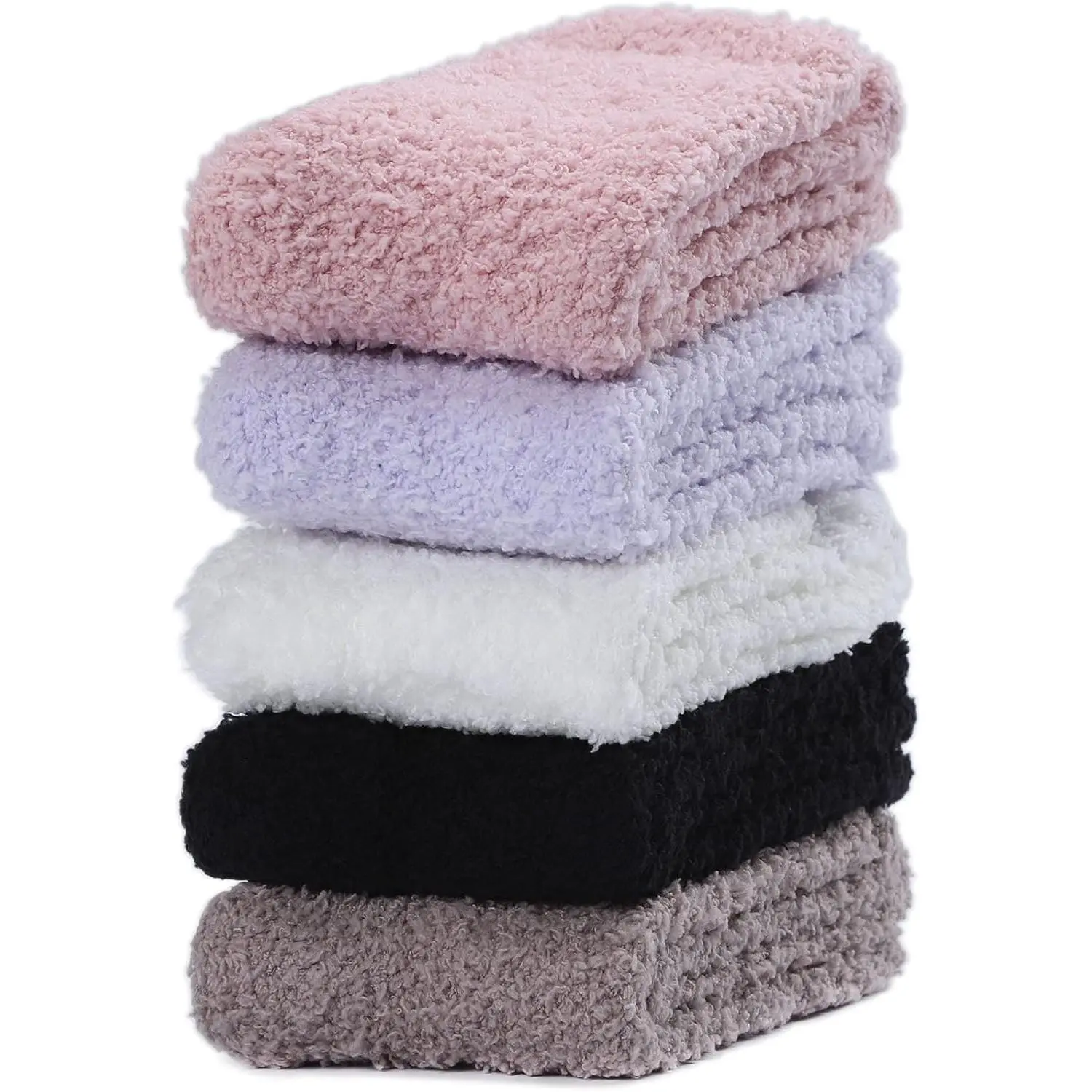 Fuzzy Socks for Women, Soft Fluffy Socks Thick Cozy Plush Socks Christmas Socks for Women 5 Pairs