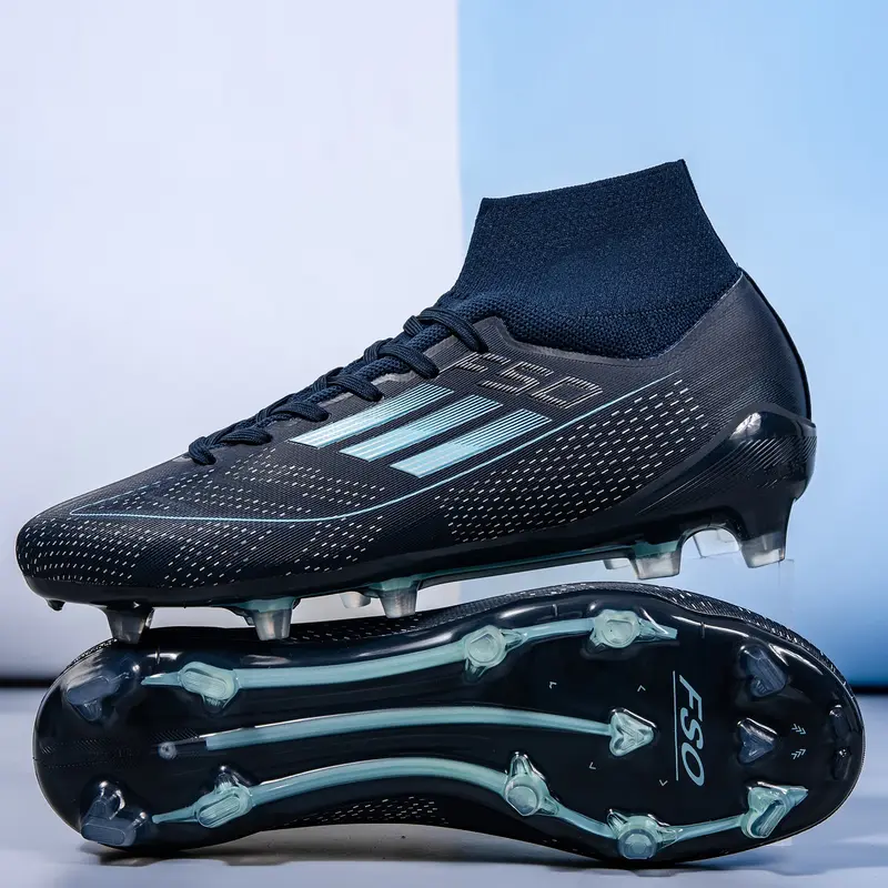 New Men's Adult Football Shoes Anti-Slip Ag Fg Long Studs Professional Competition Training Indoor Outdoor Lawn Soccer Boots Soccer Cleats Sports Shoes