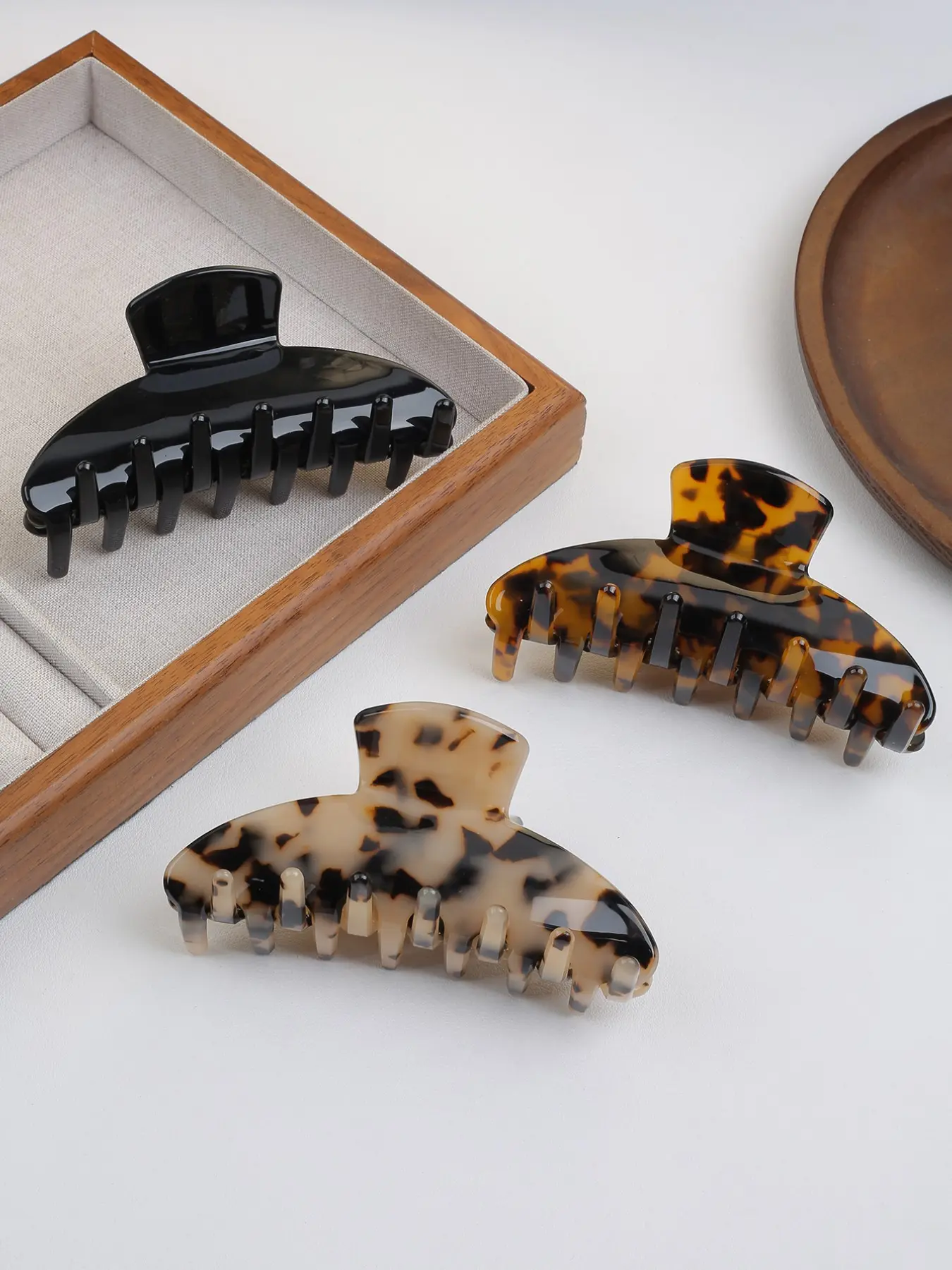 Vintage Leopard Pattern Hair Claws, Fashionable Hair Accessories for Women & Girls, Casual Versatile Hair Accessories for Daily Wear, Hair Clip