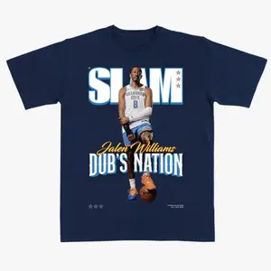 Jalen Williams Slam Graphic T-Shirt – Basketball Tee, Dub’s Nation Print, Vintage Streetwear Thunder Fan Shirt 1F6