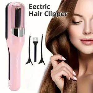 Automatic repair frizzy hair trimmer, portable USB charging trimmer to solve dry and damaged hair problems, automatic electric hair clipper, 2-in-1 hair edge control trimmer, portable wireless hair trimmer, New Year's gift, Valentine's Day, Cordless
