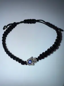 Pulsera Negra Hamsa Hand