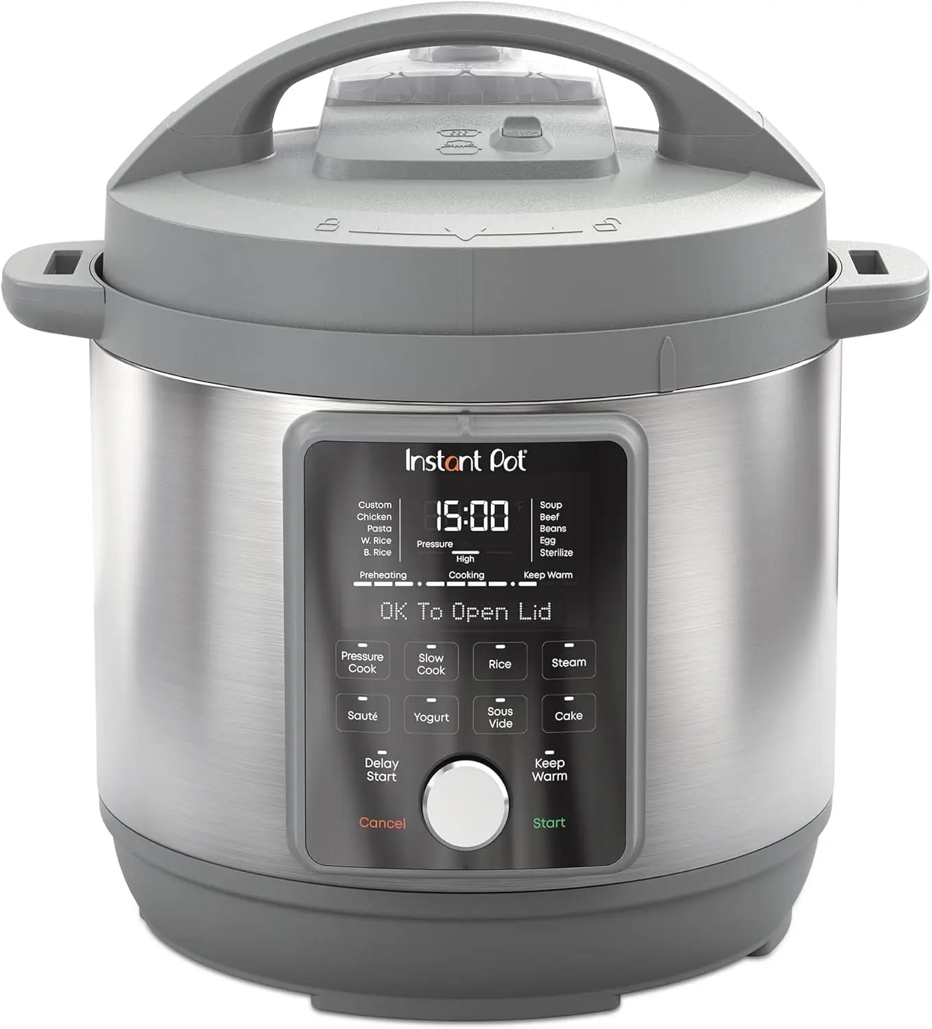 8-Quart Instant Pot Duo Plus 9-in-1 Electric Pressure Cooker, Whisper Quiet, Stainless Steel, Slow Cooker, Steamer, Sauté, Yogurt Maker, Warmer, Sterilizer, Includes App with 800+ Recipes