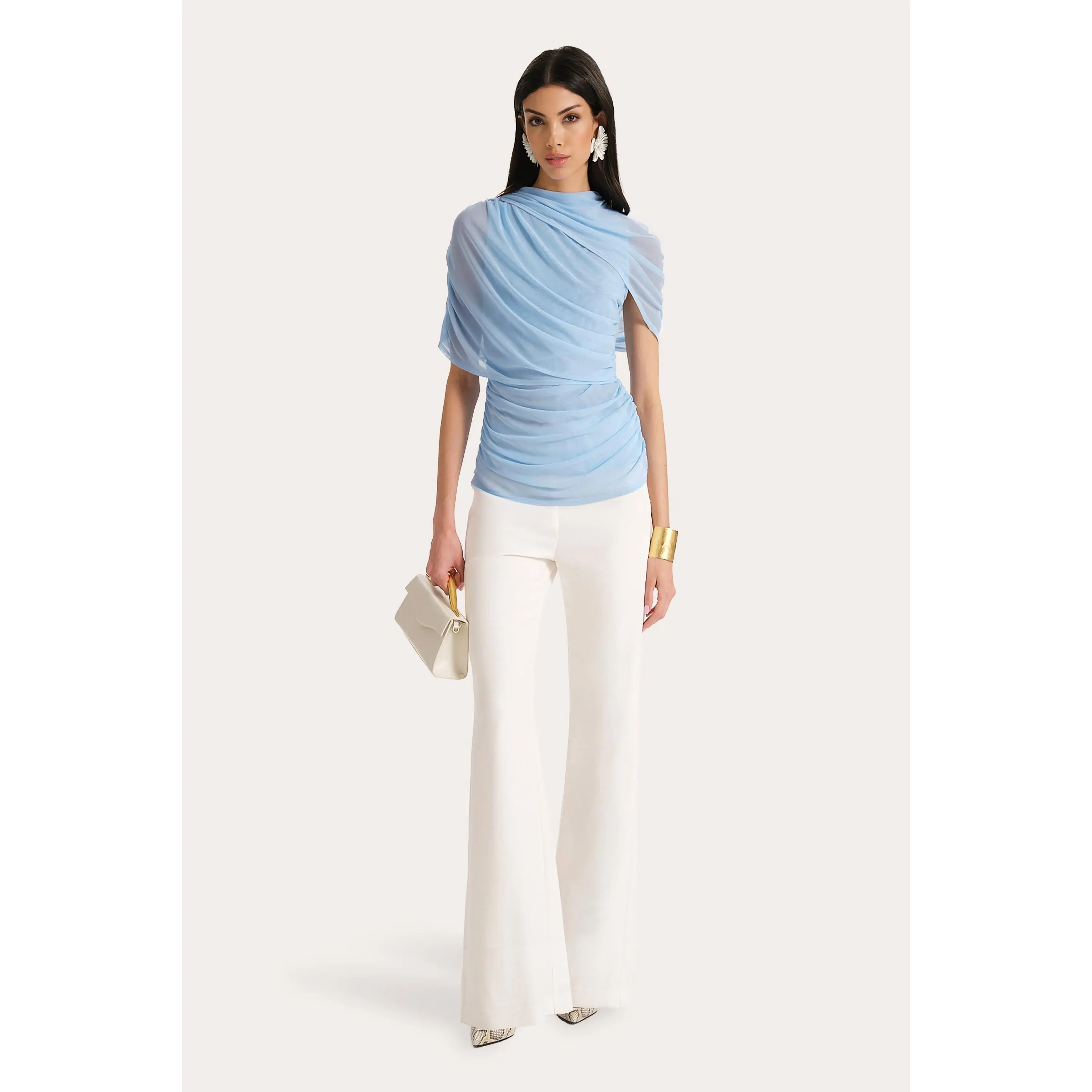 Gaia Draped Mesh Top
