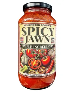 (3 Pacl) Kensington Spicy Jawn Hot Calabrian Pepper Pasta Sauce - Made Fresh in Philadelphia - Made in USA - Simple Ingredients