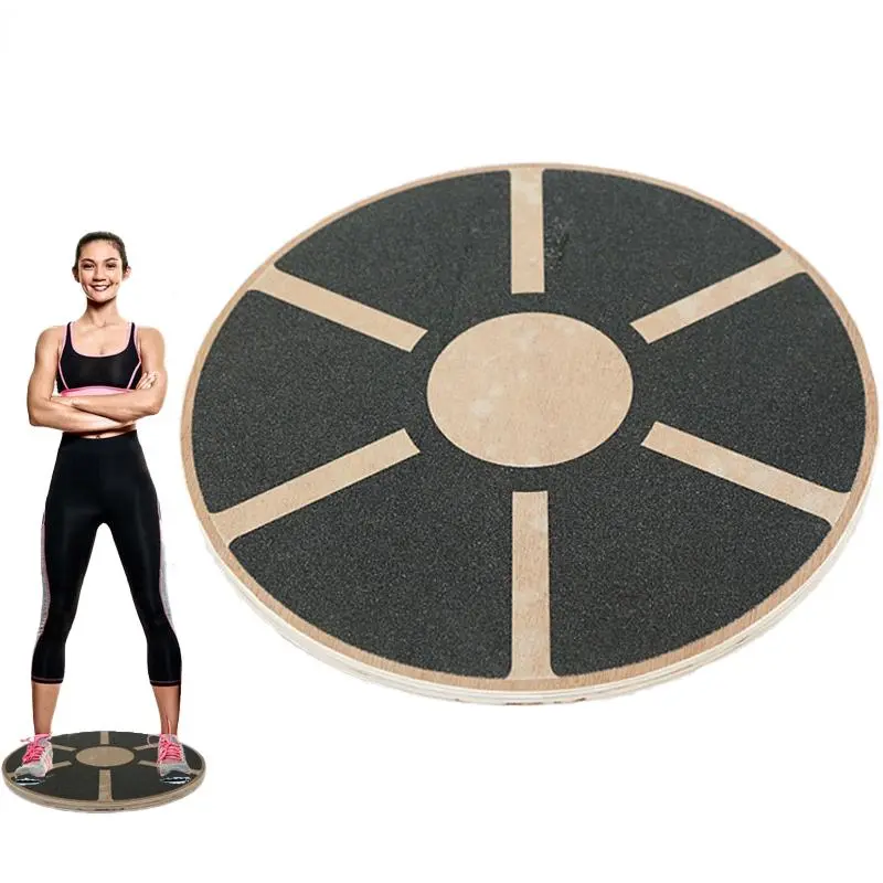 summerwins Gifts Wooden Balance Board 360° Rotation Non-Slip Core Stability Training for Rehabilitation & Balance Workout