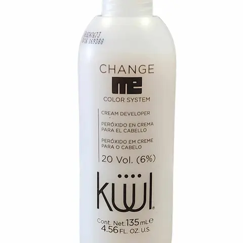 KUUL Color System Change Me 20 Vol Ammonia-Free Peroxide Cream Developer - Haircare Mixing Aid for Adults' Damaged, Curly, Normal, Aging Dry Hair, 4.5 fl oz Tube, 24-Month Shelf Life, Color Extending, Flawless Finish