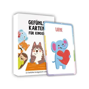 New German Emotion Cards Set, 32 Cute Monster Mood Cards for Emotional Learning & Mindfulness, Perfect Gift for Holidays