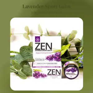 ZEN Women’s Sports Balm Plant-Based Cooling Balm Lavender Infused  20 ml Therapy Fitness Healthcare Wellness Solution Aromatherapy Essential Essential Therapeutic Healthy  Oil Treatment botanical blend fitness routine yoga pilates Lavender oil sleep gym
