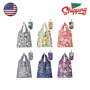 6 Pcs Reusable Shopping Bags, Foldable Grocery Bags in Pocket