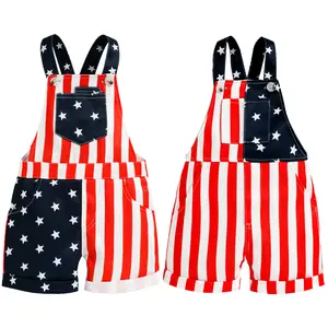 American Flag Overalls for Baby Girls Boys 4th of July Outifts Clothes Suspender Jumpsuit  Clothing