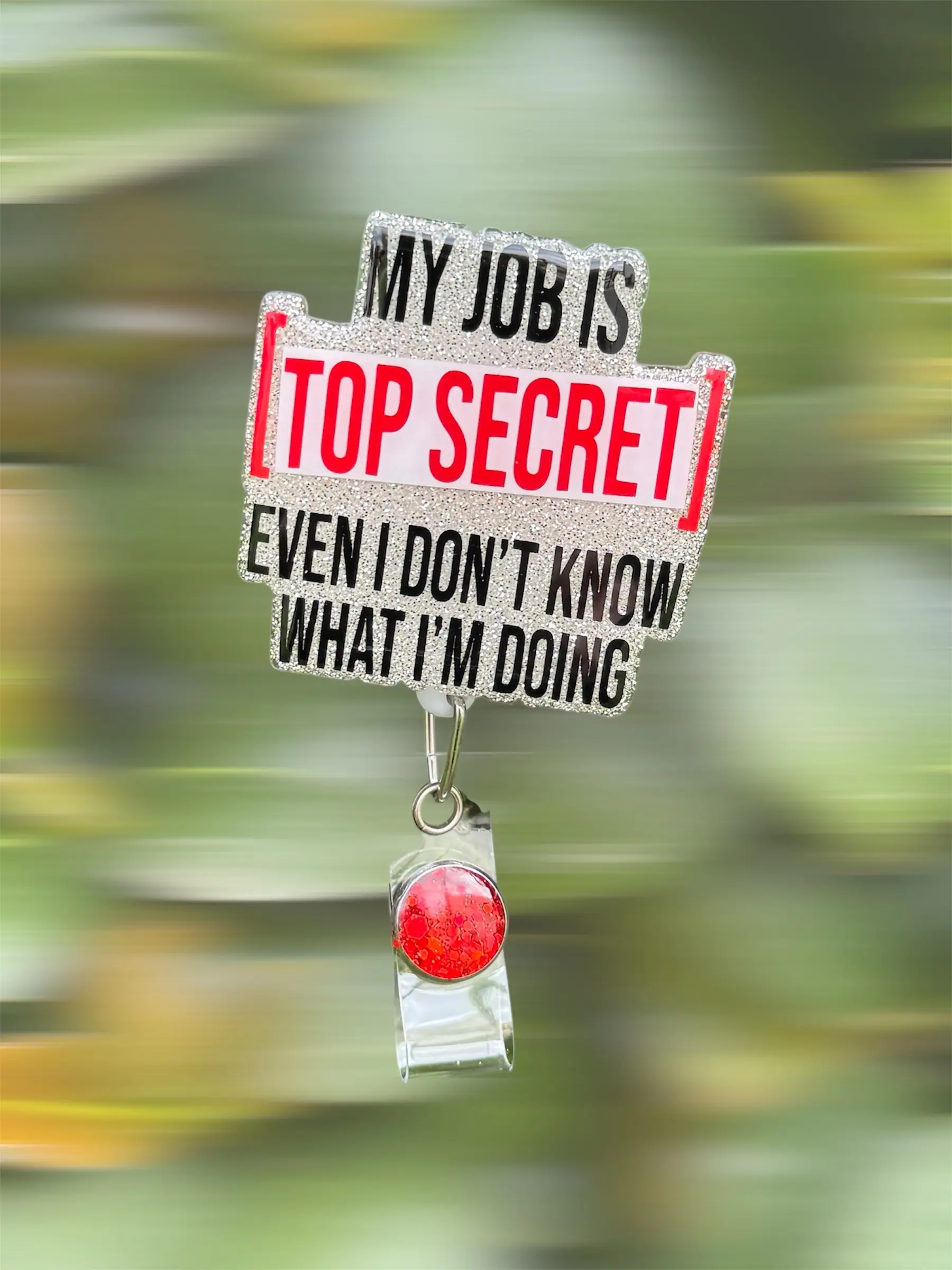 Top Secret Badge Reel, 2”, Retractable Swivel Alligator Clip