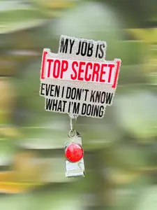 Top Secret Badge Reel, 2”, Retractable Swivel Alligator Clip