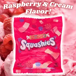 Smarties Squashies Raspberry n' Cream | Soft Chewy Candy 5 oz bag