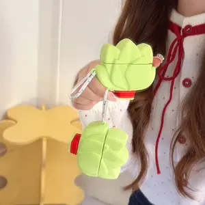 Good Luck Citrus Leaf Silicone Earphone Case, Shockproof Protective Cover for Apple AirPods Pro 3 2 1/2 3/4, Soft Anti-Scratch Dustproof Shell