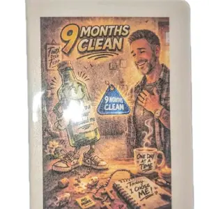 Recovery Card Keychain Celebratory Accessory for Sobriety Milestones or