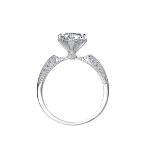 #13（Bat Wings）925 Sterling Silver Synthetic Moissanite Ring