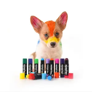 Pet Color Cream, 12 Colors Pet Color Cream, Easy To Clean Pet Marker Crayon, Arts & Crafts Supplies for Dogs & Cats